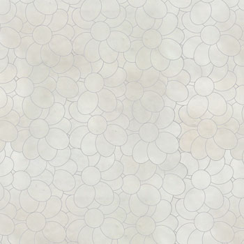Mosaic House Moroccan tile Flower SQ 1 White  solid zellige, mosaic, zellij, field, pattern, glaze 